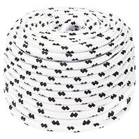 vidaXL Båtlina flätad vit 6 mm x 25 m polyester