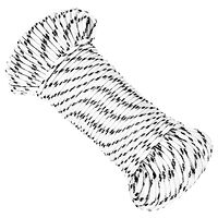 vidaXL Båtlina flätad vit 4 mm x 25 m polyester
