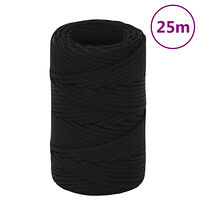 vidaXL Rep svart 20 mm 25 m polyester