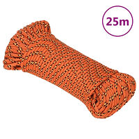 vidaXL Båtlina orange 5 mm 25 m polypropen