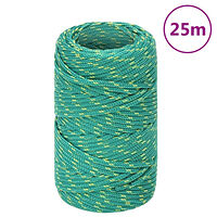 vidaXL Båtlina grön 2 mm 25 m polypropen