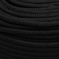 vidaXL Rep svart 6 mm 250 m polyester