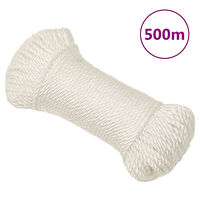 vidaXL Rep vit 6 mm 500 m polypropylen
