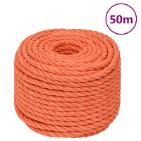 vidaXL Rep orange 12 mm 50 m polypropylen