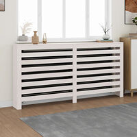 vidaXL Elementskydd vit 169x19x84 cm massiv furu