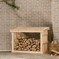 vidaXL Vedställ 108x64,5x77 cm massiv furu