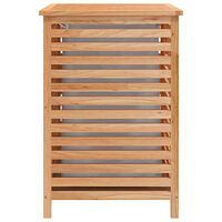 vidaXL Tvättkorg 45x45x65 cm massivt valnötsträ