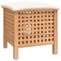 vidaXL Badrumspall 48x47,5x52 cm massivt valnötsträ