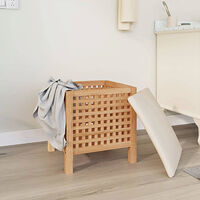 vidaXL Badrumspall 48x47,5x52 cm massivt valnötsträ