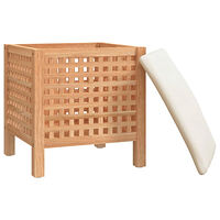 vidaXL Badrumspall 48x47,5x52 cm massivt valnötsträ