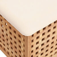 vidaXL Badrumspall 48x47,5x52 cm massivt valnötsträ