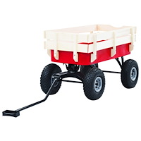 vidaXL Dragvagn 150 kg röd
