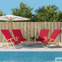 vidaXL Badhanddukar 4 st vinröd 60x135 cm tyg 400 gsm