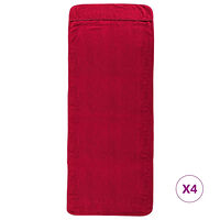 vidaXL Badhanddukar 4 st vinröd 60x135 cm tyg 400 gsm