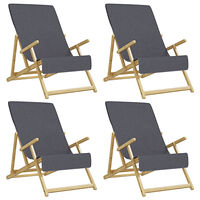 vidaXL Badhanddukar 4 st antracit 60x135 cm tyg 400 gsm