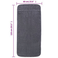 vidaXL Badhanddukar 4 st antracit 60x135 cm tyg 400 gsm