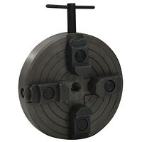 vidaXL 4-backs svarvchuck med M18-koppling stål svart 150x63 mm