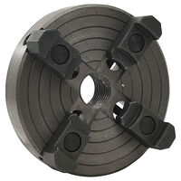 vidaXL 4-backs svarvchuck med M33-koppling stål svart 150x63 mm