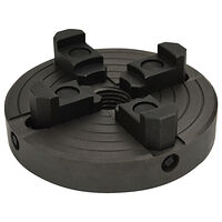 vidaXL 4-backs svarvchuck med M33-koppling stål svart 150x63 mm