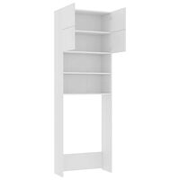 vidaXL Tvättmaskinsskåp vit 64x25,5x190 cm konstruerat trä