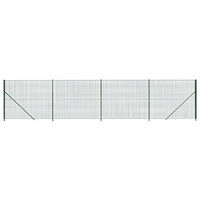 vidaXL Stängsel med stolpsko grön 1,4x10 m