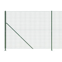 vidaXL Stängsel med stolpsko grön 1,4x10 m