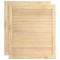 vidaXL Skåpluckor lamelldesign 2 st 61,5x49,4 cm massiv furu