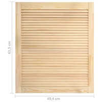 vidaXL Skåpluckor lamelldesign 2 st 61,5x49,4 cm massiv furu