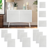 vidaXL Skåplucka lamelldesign vit 69x59,4 cm massiv furu