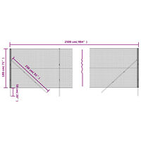 vidaXL Stängsel antracit 1,8x25 m galvaniserat stål