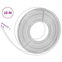 vidaXL Rabattkant grå 10 m 10 cm polyeten