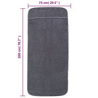 vidaXL Badhanddukar 2 st antracit 75x200 cm tyg 400 gsm