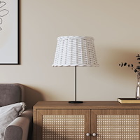 vidaXL Lampskärm vit Ø45x28 cm korgmaterial