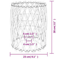vidaXL Lampskärm Ø23x28 cm korgmaterial