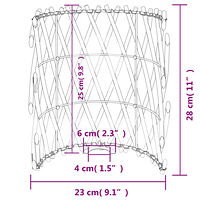 vidaXL Lampskärm Ø23x28 cm korgmaterial