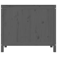 vidaXL Tvättkorg grå 88,5x44x76 cm massiv furu