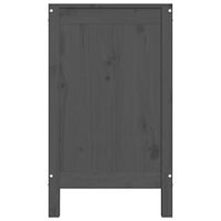 vidaXL Tvättkorg grå 88,5x44x76 cm massiv furu