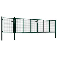 vidaXL Trädgårdsgrind stål 500x100 cm grön