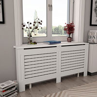 vidaXL Elementskydd 2 st vit 172x19x81,5 cm MDF