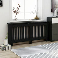 vidaXL Elementskydd svart 172x19x81,5 cm MDF