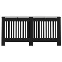 vidaXL Elementskydd svart 172x19x81,5 cm MDF