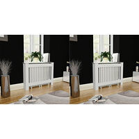 vidaXL Elementskydd 2 st MDF vit 112 cm