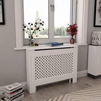 vidaXL Elementskydd 2 st vit 112x19x81,5 cm MDF