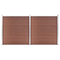 vidaXL Staketpanel WPC 353x186 cm brun