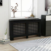vidaXL Elementskydd svart 152x19x81,5 cm MDF