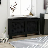 vidaXL Elementskydd svart 152x19x81,5 cm MDF