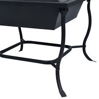 vidaXL Eldstad svart 42x42x45 cm stål