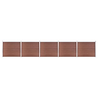 vidaXL Staketpaneler WPC 872x146 cm brun