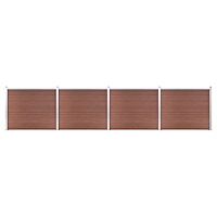 vidaXL Staketpaneler WPC 699x146 cm brun