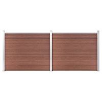 vidaXL Staketpaneler WPC 353x146 cm brun